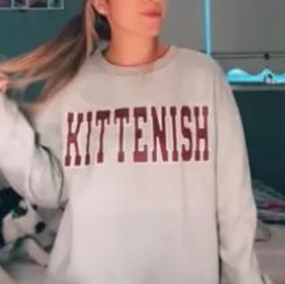 ISO Varsity KITTENISH Sweatshirt - Picture 1 of 1